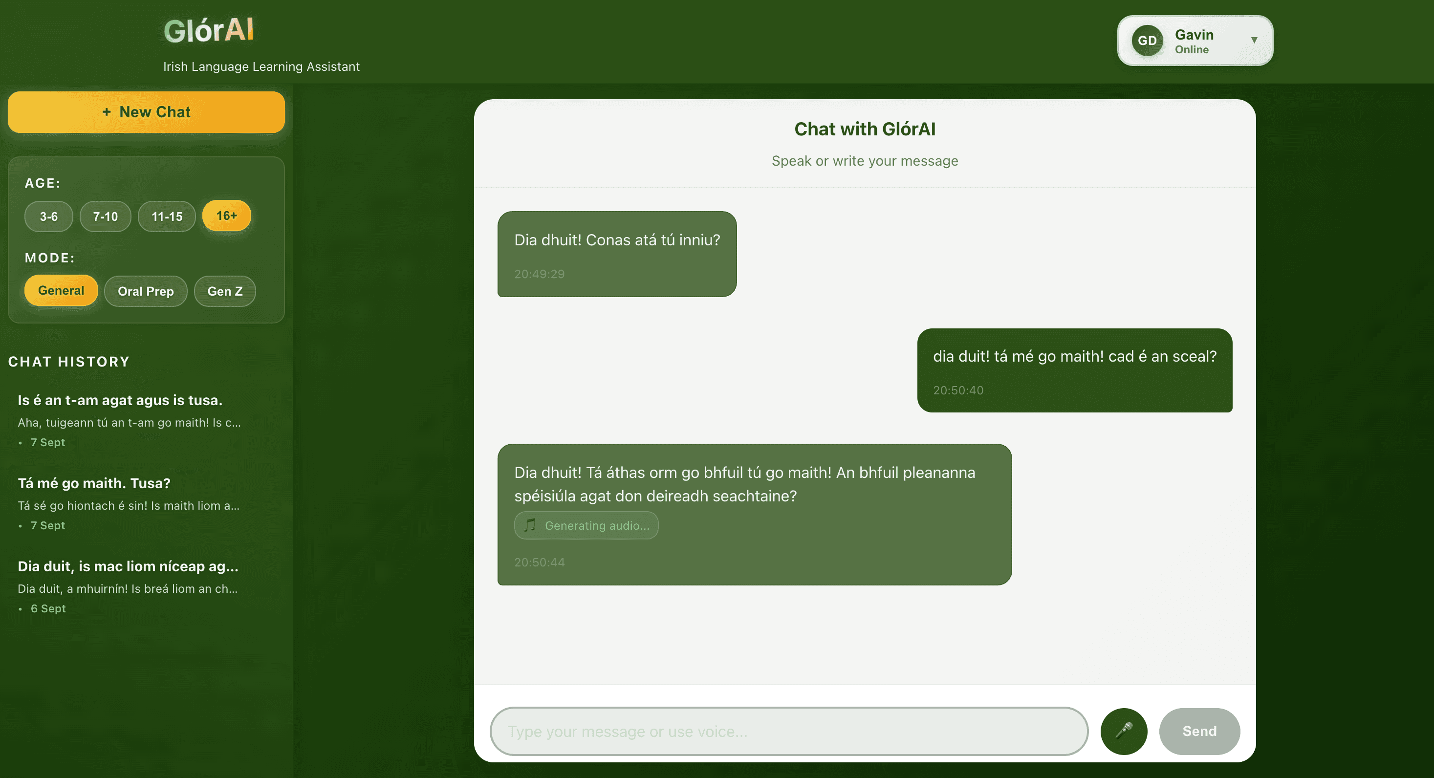 GlórAI Screenshot 3